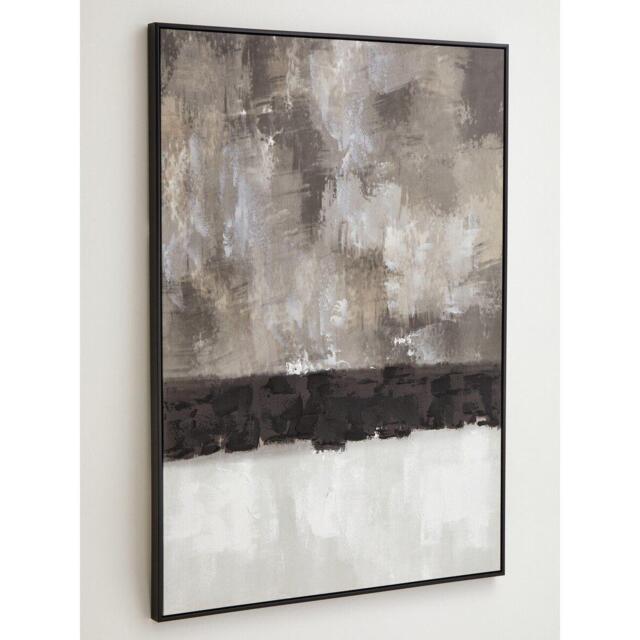 Fifty Five South Astratto Monochrome Textured Canvas Wall Art - image 1
