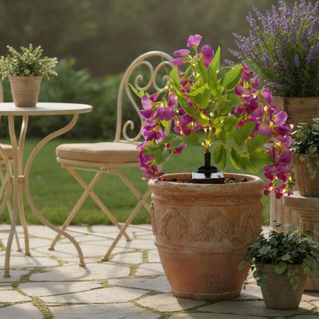 Streetwize Wisteria Solar Lights - Stem with 4 Flowers - image 1