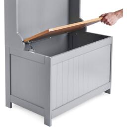 VonHaus VonHaus Coat Rack Stand & Shoe Storage Bench - thumbnail 9
