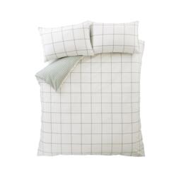 Bianca Brushed Regal Check Cotton Duvet Cover Set - thumbnail 6