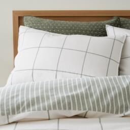 Bianca Brushed Regal Check Cotton Duvet Cover Set - thumbnail 3