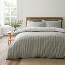 Bianca Brushed Regal Check Cotton Duvet Cover Set - thumbnail 2