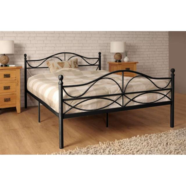 Comfy Living Scroll Effect Metal Bed Only - image 1