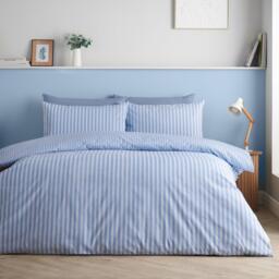 Catherine Lansfield Epping Textured Stripe Duvet Cover Set - thumbnail 1