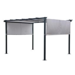 Linea Modern Steel Frame Adjustable Weather Resistant Pergola - thumbnail 2