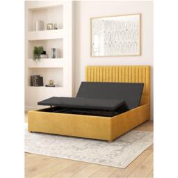 Aspire Grant Adjustable Bed & Mattress Plush Velvet Fabr - thumbnail 3