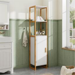 Kabinet UK 33x30x148cm 4-Tier Single-door Storage Cabinet - thumbnail 2