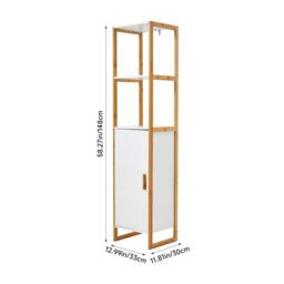 Kabinet UK 33x30x148cm 4-Tier Single-door Storage Cabinet - thumbnail 6