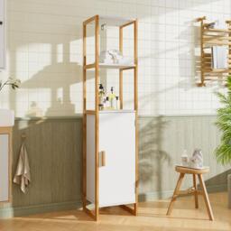 Kabinet UK 33x30x148cm 4-Tier Single-door Storage Cabinet