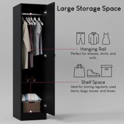 Lassic Vida Designs Riano 1 Door Wardrobe - thumbnail 5