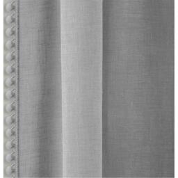 Enhanced Living Tahiti Pom-Pom Trim Single Voile Panel - Pair - thumbnail 2