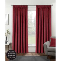 Enhanced Living Oxford Velvet 100% Blackout Tape Top Curtains