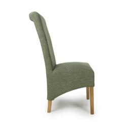 Shankar Set of 2 Krista Weave Green Dining Chairs - thumbnail 3