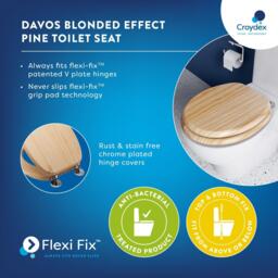 Croydex Davos Flexi-Fix Toilet Seat - thumbnail 3