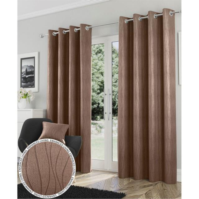 Enhanced Living Goodwood Silver Thermal Blockout Eyelet Curtains - image 1