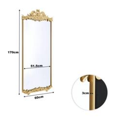 LIFE IDEAS Antique Gold Metal Ornate Full-Length Mirror - thumbnail 8