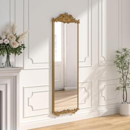 LIFE IDEAS Antique Gold Metal Ornate Full-Length Mirror - thumbnail 2