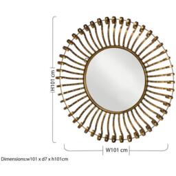 Interiors by Premier Cissell Spoke Frame Wall Mirror - thumbnail 5
