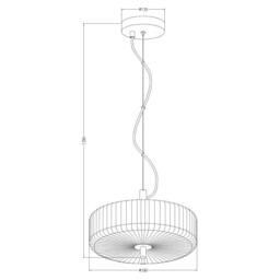 K Living Carter 2 Light Ribbed Glass Brass Light Pendant - thumbnail 4