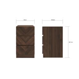 GFW GFW Catania 3 Drawer Bedside Table - thumbnail 6