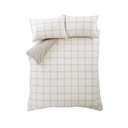 Bianca Brushed Regal Check Cotton Duvet Cover Set - thumbnail 6