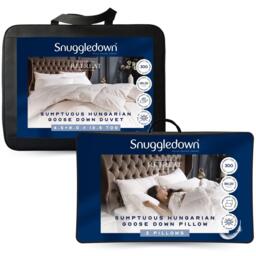 Snuggledown Goose Feather & Down 9 + 4.5 Tog Duvet + 2 Pillows - thumbnail 1