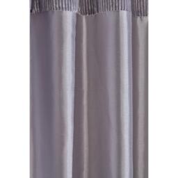 Homelife Striped Metallic Cuff with Faux Silk Eyelet Curtains - thumbnail 4