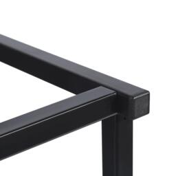 FurnitureR RICKY Black and Wooden Coffee Table Set of 3 - thumbnail 5