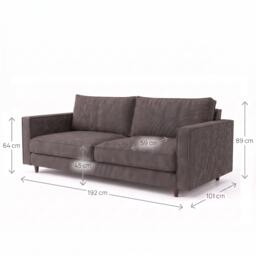 Sofa.com Axel 2.5 Seat Sofa in Brushed Matte Weave - thumbnail 3