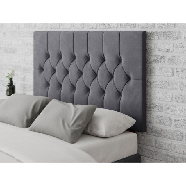 Aspire Olivier 80 cm Headboard, Plush Velvet Fabric, Navy - image 1