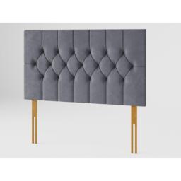 Aspire Olivier 80 cm Headboard, Plush Velvet Fabric, Navy - thumbnail 2