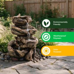 Streetwize Solar Water Feature - Rock Stack Water Fountain - thumbnail 5