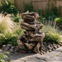 Streetwize Solar Water Feature - Rock Stack Water Fountain - thumbnail 1