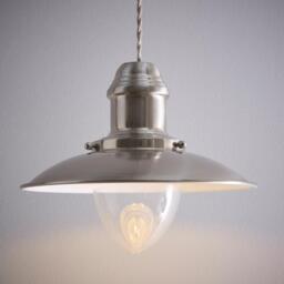 K Living Satin Nickel Fisherman Style Pendant Light Shade - thumbnail 2