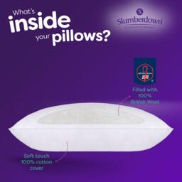 Slumberdown Wonderful Wool Medium Support Pillow - thumbnail 9