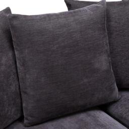 Kabinet UK Chenille Upholstered 3-Seater Sectional Sofa with - thumbnail 9
