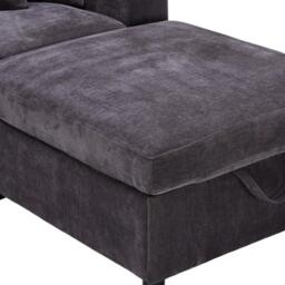 Kabinet UK Chenille Upholstered 3-Seater Sectional Sofa with - thumbnail 8