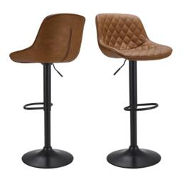 Kabinet UK 2-Set PU Leather Counter Swivel Height Bar Stools - thumbnail 2