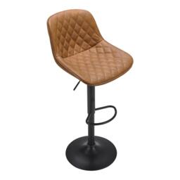 Kabinet UK 2-Set PU Leather Counter Swivel Height Bar Stools - thumbnail 4