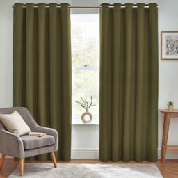 Furn Dawn Textured Blackout Eyelet Curtains - thumbnail 1