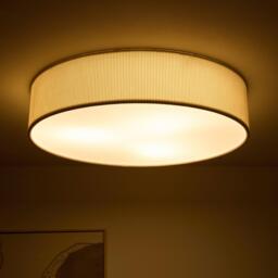 K Living Crete 45cm 3 Light White Velvet Drum Shade - thumbnail 2