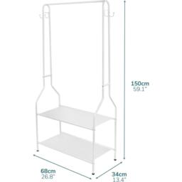 House of Home Clothes Stand Two Shelves in Black Powder Coat - thumbnail 3
