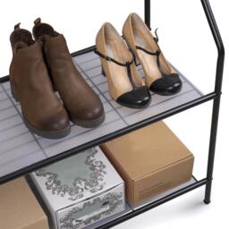 House of Home Clothes Stand Two Shelves in Black Powder Coat - thumbnail 4