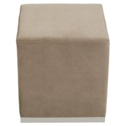 Interiors by Premier Hagen Mink And Silver Square Stool - thumbnail 3