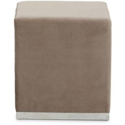 Interiors by Premier Hagen Mink And Silver Square Stool - thumbnail 2