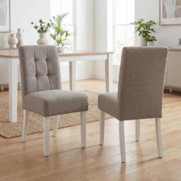Shankar Set of 2 Moseley Weave Mocha Dining Chairs