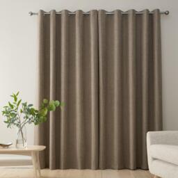 Bianca Chenille Stripe Lined Eyelet Curtains - thumbnail 2