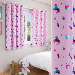 Enhanced Living Charm Room Darkening Childrens Eyelet Curtains - thumbnail 1