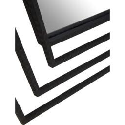 Interiors by Premier Beauly Black Finish Hexagonal Wall Mirror - thumbnail 3