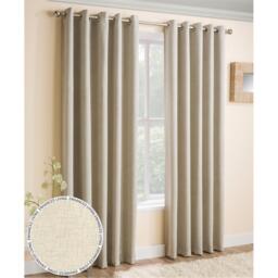 Enhanced Living Vogue Cream Thermal Room Darkening Curtains Eyelet